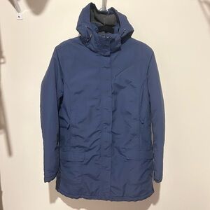 Lands End Women's M/P 10-12 Regular Squall Parka Waterproof Insulated Blue Nylon